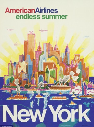 New York American Airlines endless summer travel poster